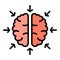 Cognitive brain icon vector flat