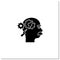 Cognitive deficits glyph icon