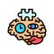 cognitive skills neuroscience neurology color icon vector illustration