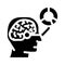 cognitive skills neuroscience neurology glyph icon vector illustration