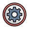 Cogs, customize Vector Icon which can easily modify or edit