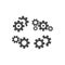 Cogs and gear setup black vector icon