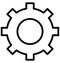 Cogs Isolated Line Vector Icon that can be easily modified or edited.