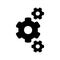 Cogs Isolated Vector Icon