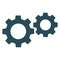 Cogs Isolated Vector Icon easily editable