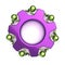 Cogwheel business process characters, purple gear wheel