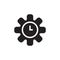 Cogwheel clock icon. Vector illustration decorative design