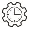 Cogwheel clock. Vector illustration decorative design