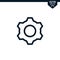 Cogwheel design related to setting icon