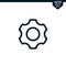 Cogwheel design related to setting icon