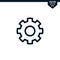 Cogwheel design related to setting icon