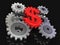 Cogwheel dollar (clipping path included)