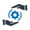 Cogwheel driving force  Vector Icon which can easily modify