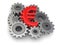 Cogwheel euro (clipping path included)