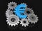 Cogwheel euro (clipping path included)