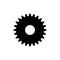 Cogwheel or gear glyph icon