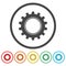 Cogwheel gear mechanism icon
