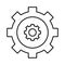 Cogwheel Line Vector Icon easily modified