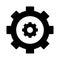 Cogwheel Line Vector Icon easily modified