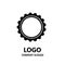 Cogwheel logo design. Gear wheel vector icon. Logotype, vector