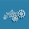 Cogwheel mechanism business process concept