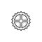 Cogwheel outline icon