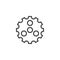 Cogwheel outline icon