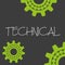 Cogwheel technical machine design banner and background eps10