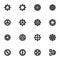 Cogwheels, gear vector icons set