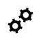 Cogwheels vector icon for graphic design, logo, web site, social media, mobile app, ui illustration