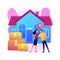 Cohabitation abstract concept vector illustration