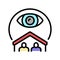 cohabitation surveillance color icon vector illustration