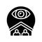 cohabitation surveillance glyph icon vector illustration