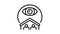 cohabitation surveillance line icon animation