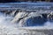 Cohoes Falls with the Hudson and Mowark Rivers converging in springtime