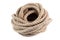 coil of natural Jute Hessian Rope Cord Braided Twisted isolated on white background