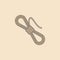 coil of rope field outline icon. Element of outdoor recreation icon for mobile concept and web apps. Field outline coil of rope ic