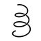 Coil spring steel spring metal spring on white background vector