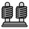 Coil stand icon, outline style