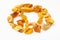 Coiled necklace from natural raw yellow amber