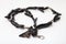 Coiled necklace from polished black coral twigs