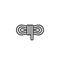 Coiled rope line icon