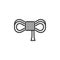 Coiled rope line icon