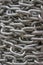 Coiled steel chain background