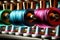 Coils with ribbons for sewing art in factory textile industry