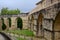 Coimbra, Portugal - August 9, 2015: Arches of the Aqueduct of Garden-San Sebastian near the University of Coimbra