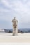 Coimbra, Portugal - July 16, 2019: Statue of King Joao III in the courtyard next to the Joanine Library