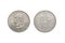 Coin of America Quarter dollars Maryland on isolated white background