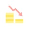 coin arrow icon. Simple color vector elements of bankruptcy icons for ui and ux, website or mobile application