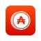 Coin austral icon digital red